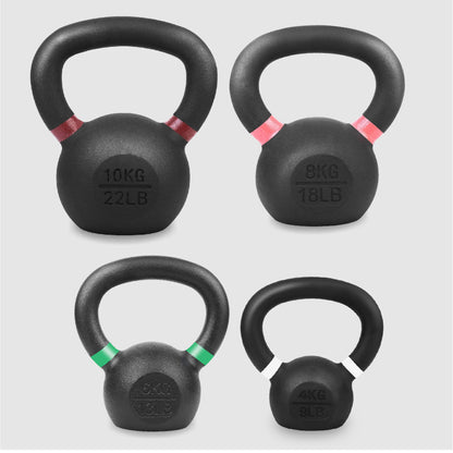 Premium Cast Iron Kettlebells – One-Piece Design, Wide Handle – Multiple Weights for Home Gym & Full-Body Training