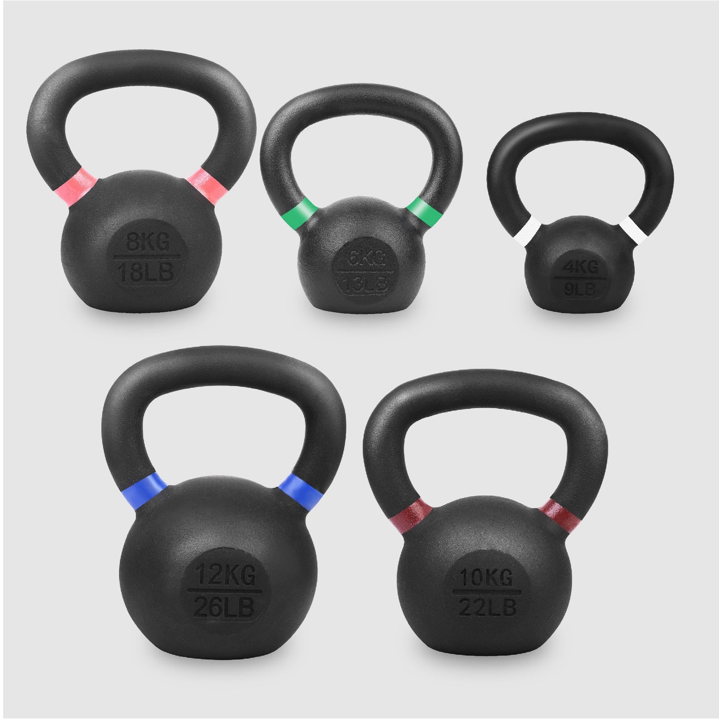 Premium Cast Iron Kettlebells – One-Piece Design, Wide Handle – Multiple Weights for Home Gym & Full-Body Training