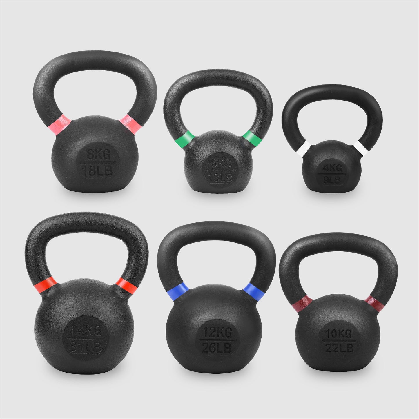 Premium Cast Iron Kettlebells – One-Piece Design, Wide Handle – Multiple Weights for Home Gym & Full-Body Training