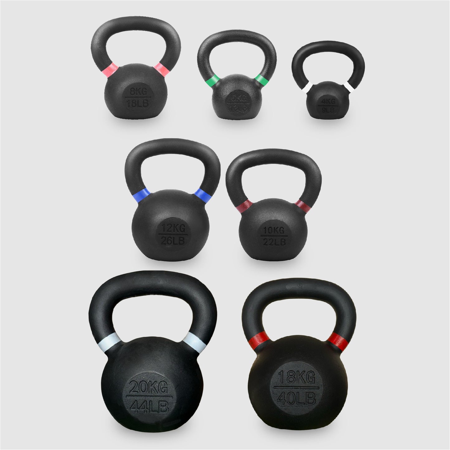 Premium Cast Iron Kettlebells – One-Piece Design, Wide Handle – Multiple Weights for Home Gym & Full-Body Training