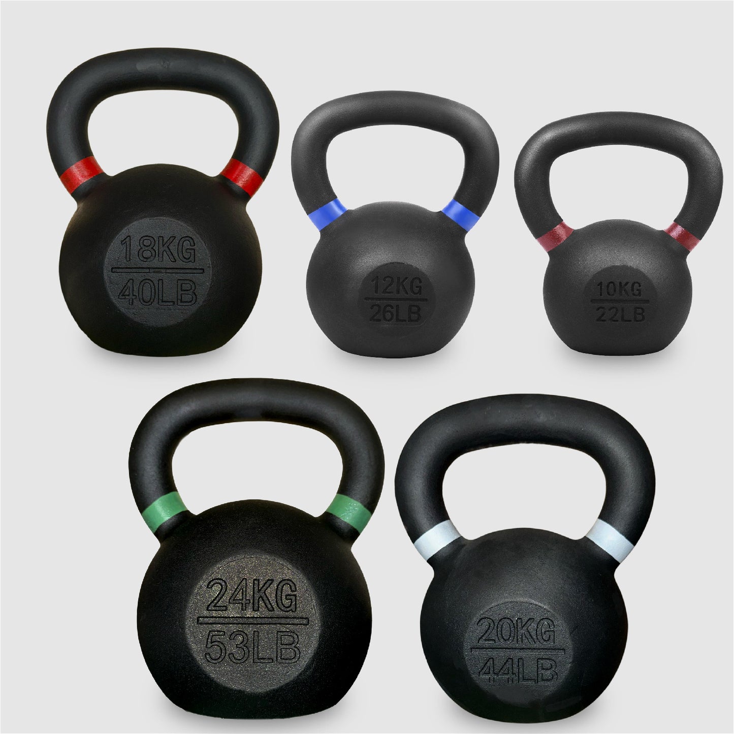 Premium Cast Iron Kettlebells – One-Piece Design, Wide Handle – Multiple Weights for Home Gym & Full-Body Training