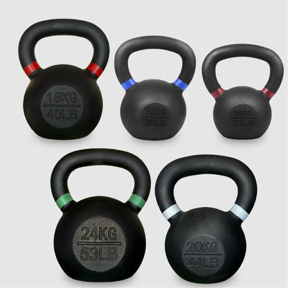 Premium Cast Iron Kettlebells – One-Piece Design, Wide Handle – Multiple Weights for Home Gym & Full-Body Training