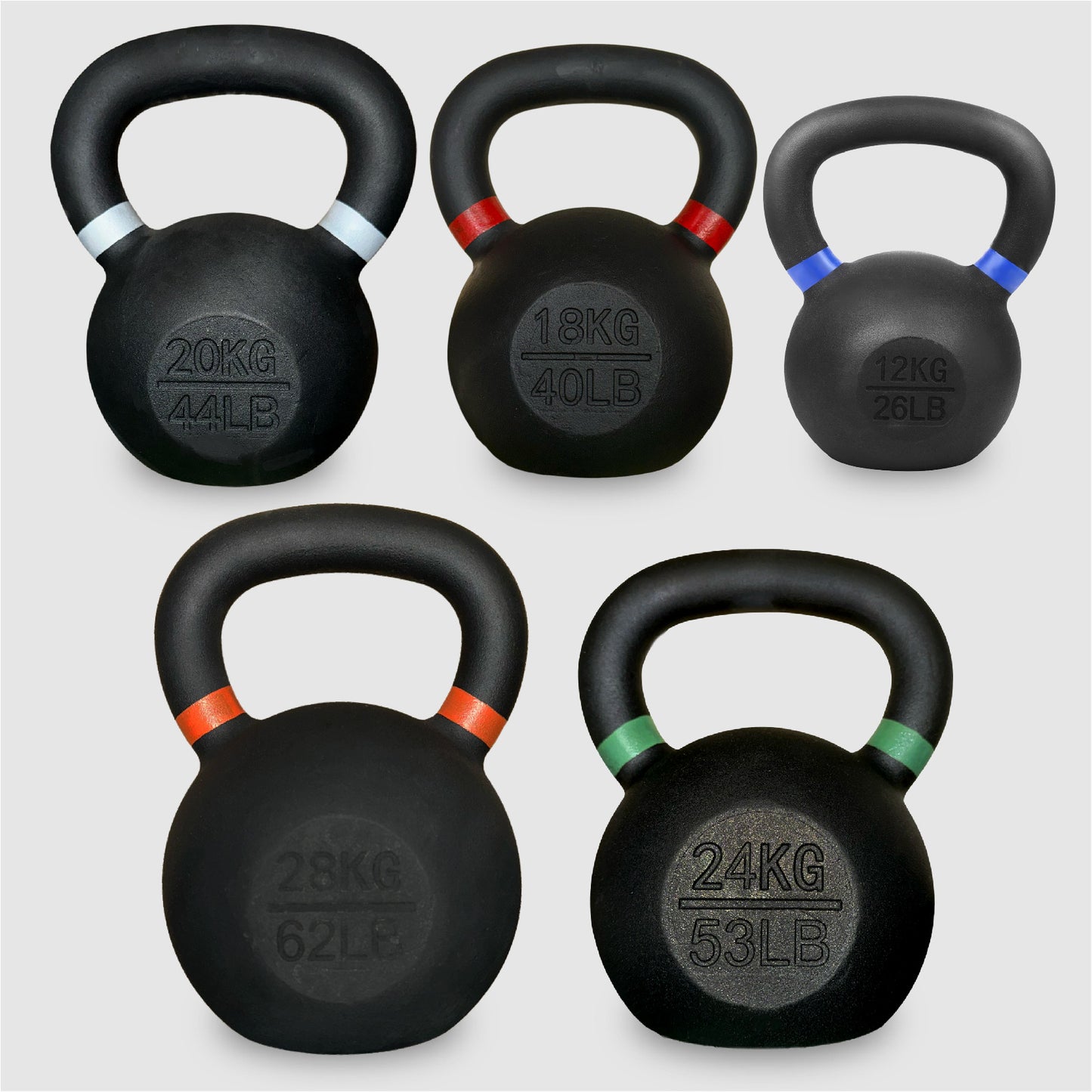 Premium Cast Iron Kettlebells – One-Piece Design, Wide Handle – Multiple Weights for Home Gym & Full-Body Training