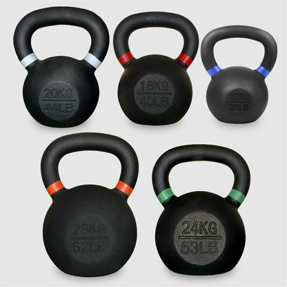 Premium Cast Iron Kettlebells – One-Piece Design, Wide Handle – Multiple Weights for Home Gym & Full-Body Training