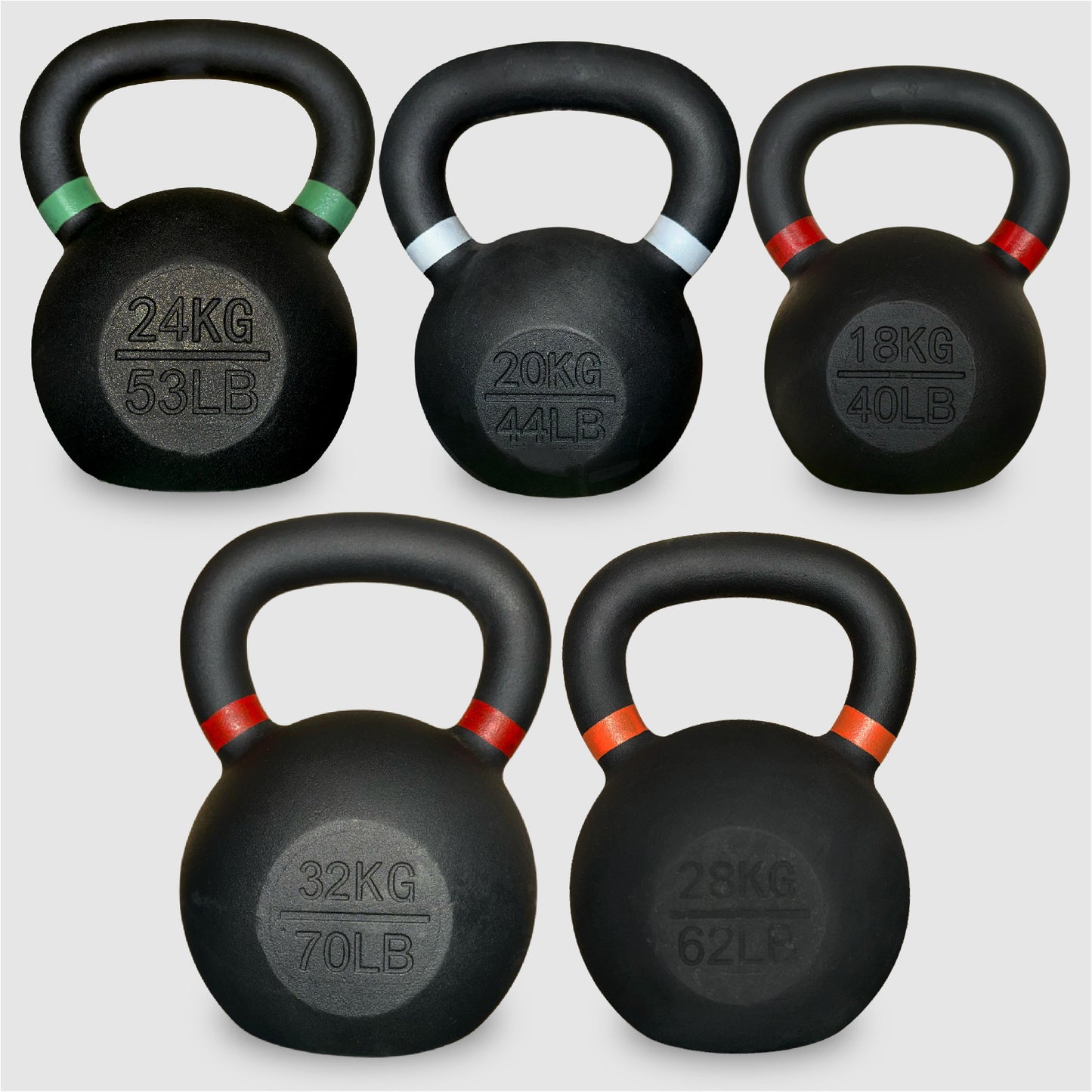Premium Cast Iron Kettlebells – One-Piece Design, Wide Handle – Multiple Weights for Home Gym & Full-Body Training
