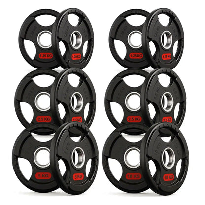 Tri-Grip Olympic Weight Plates 1.25 kg to 25 kg Pairs, Sets to 150 kg