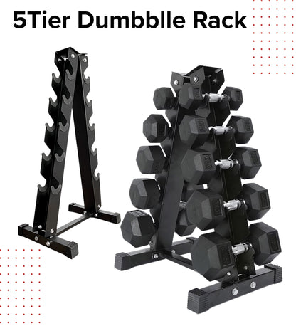 Heavy-Duty Dumbbell Rack – 3 to 6 Pair Steel Storage Stand for Home Gym & Commercial Use – Space-Saving Design