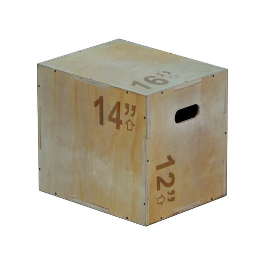 Wooden plyometric box with dimensions 14