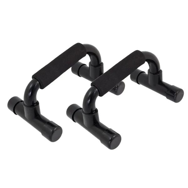 Black metal cabinet handles on a white background