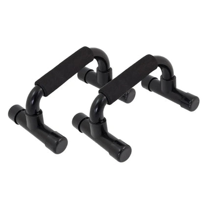 Black metal cabinet handles on a white background