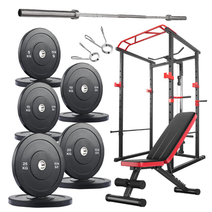 Professional Power Cage with Pulley System – Adjustable Rack with Lat Pulldown, Spotters & Multi-Grip Pull-Up Bar for Home Gym"