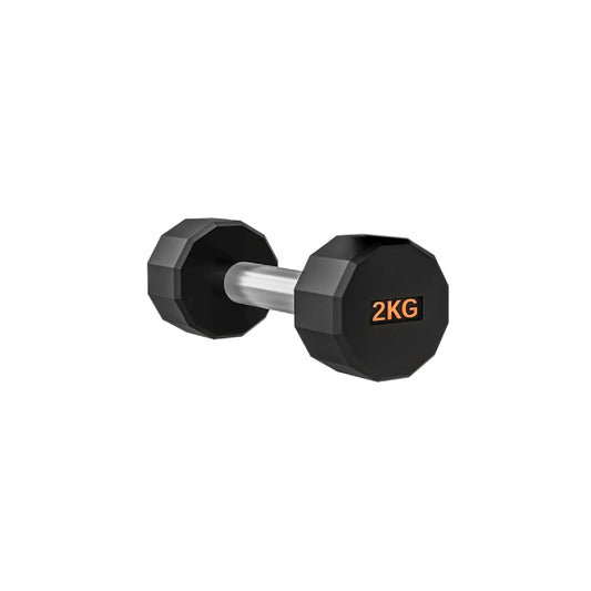 Premium Round Hex Dumbbells - Anti-Roll Design with Knurled Grip and Rubber-Coated Heads - Available as Singles, Pairs, and Complete Sets With Optional Rack - Professional Strength Training Equipment