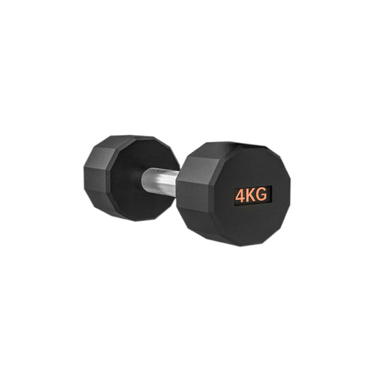 Premium Round Hex Dumbbells - Anti-Roll Design with Knurled Grip and Rubber-Coated Heads - Available as Singles, Pairs, and Complete Sets With Optional Rack - Professional Strength Training Equipment