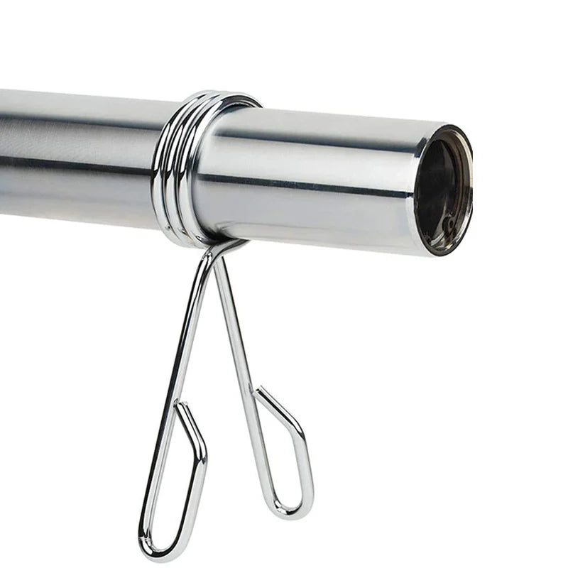 Olympic spring collar fitted on a 2 inch barbell sleeve