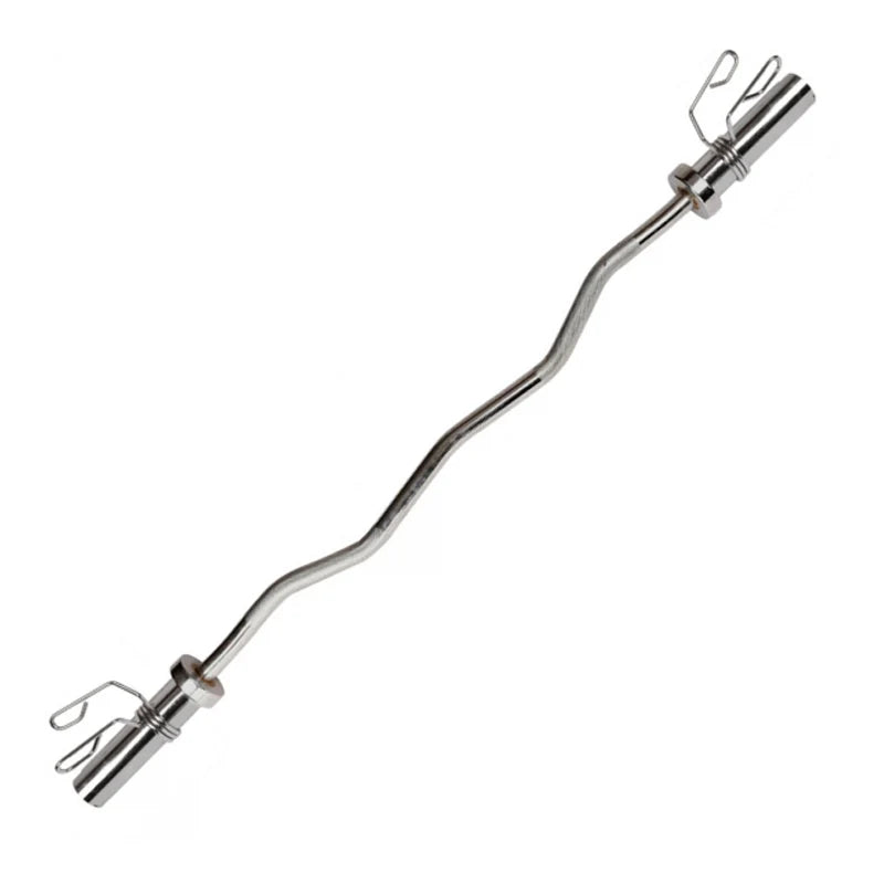 Metallic curl bar on a white background