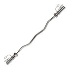 Metallic curl bar on a white background