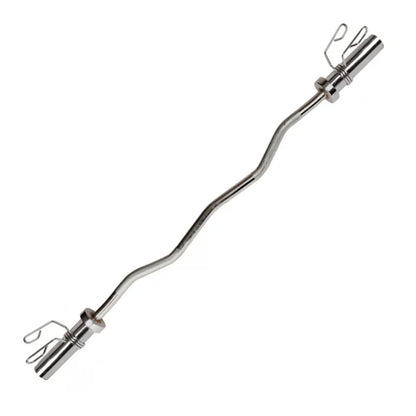 Olympic spring collars on a curl bar sleeve