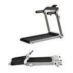 Foldable treadmill on a white background