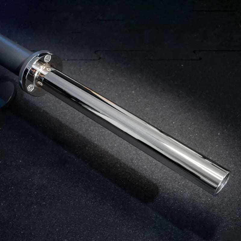 Metal rod with a silver end on a dark surface