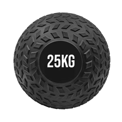 Treaded slam ball, 25 kg, black, on a white background