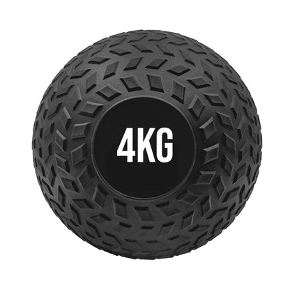 Black 4KG weight ball on a white background