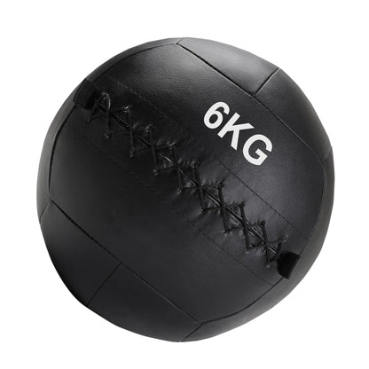 Wall ball, 6 kg, black, on a white background