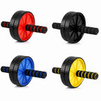 Double-wheel ab roller with knee pad on a white background