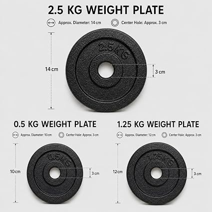 20kg Adjustable Dumbbell & Barbell Set - Cast Iron