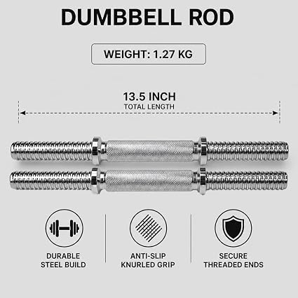 20kg Adjustable Dumbbell & Barbell Set - Cast Iron