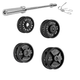 100KG Set (2x 5KG + 2x 10KG + 2x 15KG + 2x 20KG) / With 4ft Barbell & Clips