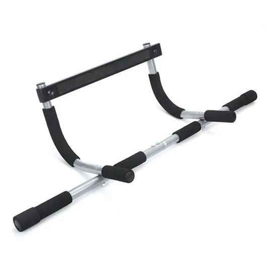 Doorway Pull-Up Bar – No Drilling Required Chin-Up Bar with Padded Multi-Grip Handles, Heavy-Duty Steel, Adjustable Fit 61–81cm, Foldable Home Gym Trainer