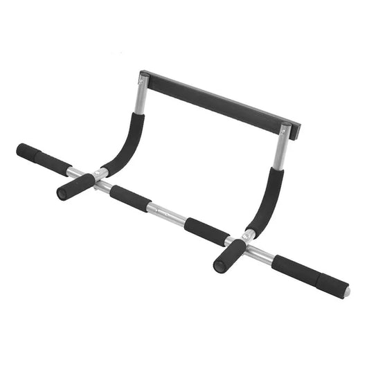 Doorway Pull-Up Bar – No Drilling Required Chin-Up Bar with Padded Multi-Grip Handles, Heavy-Duty Steel, Adjustable Fit 61–81cm, Foldable Home Gym Trainer